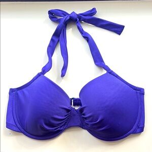 J Crew Purple Ruched Bikini Top (34D)